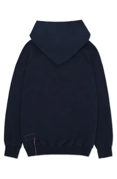 Fortela Vintagehood Fleece Jersey Hoodie In Blue