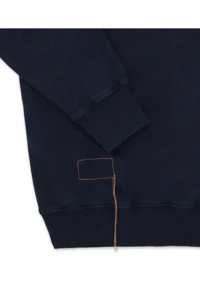 Fortela Vintagehood Fleece Jersey Hoodie In Blue