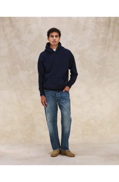 Fortela Vintagehood Fleece Jersey Hoodie In Blue