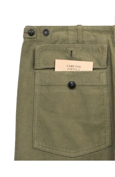 Fortela Newfatigue Corduroy Fatigue Trousers In Green