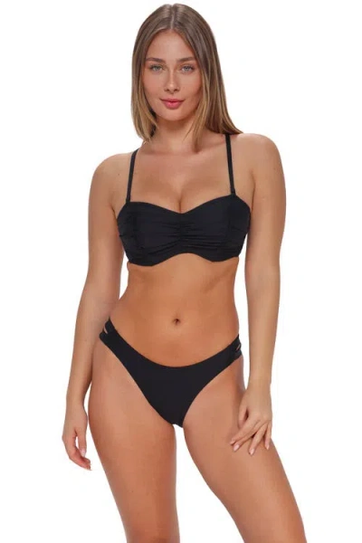 Sunsets Loretta Bandeau Bikini Swimsuit Top In Black