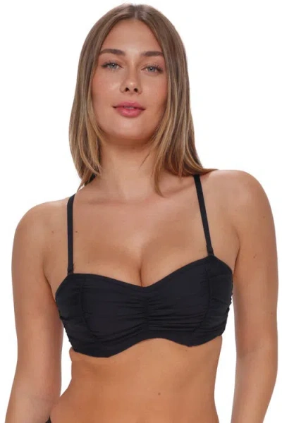 Sunsets Loretta Bandeau Bikini Swimsuit Top In Black