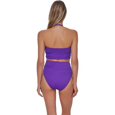 Pacifica By Sunsets Hannah High Waist Bikini Swim Bottoms In Purple
