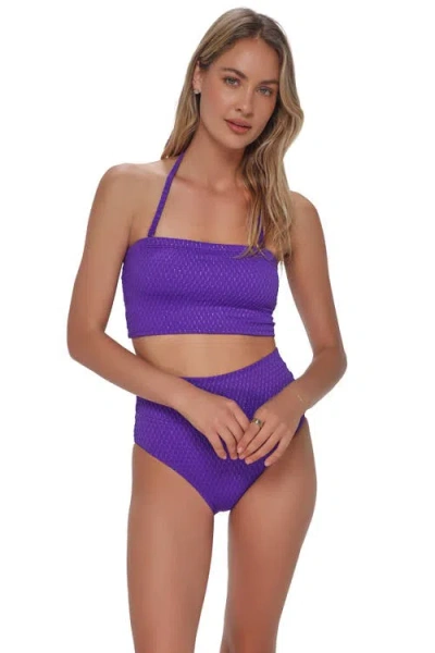 Pacifica By Sunsets Hannah High Waist Bikini Swim Bottoms In Purple
