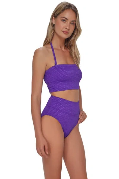 Pacifica By Sunsets Hannah High Waist Bikini Swim Bottoms In Purple