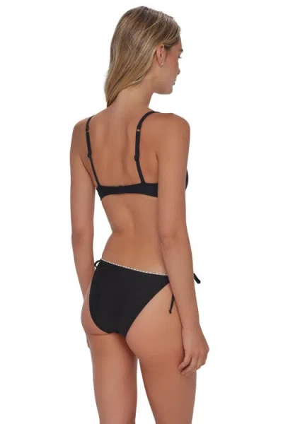 Swim Systems Pom Pom Sylvia Bralette Bikini Swimsuit Top In Black