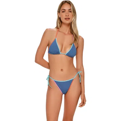 Swim Systems Trisha Triangle Bikini Swimsuit Top In Blue