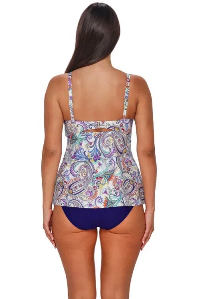 Sunsets Escape Tori Tankini Swimsuit Top In Purple