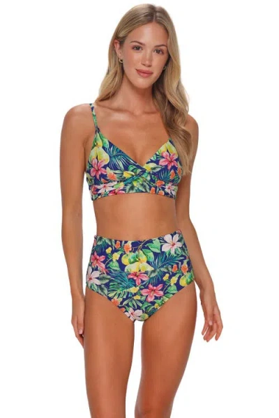 Sunsets Hannah High Waist Bikini Swim Bottoms In Multi