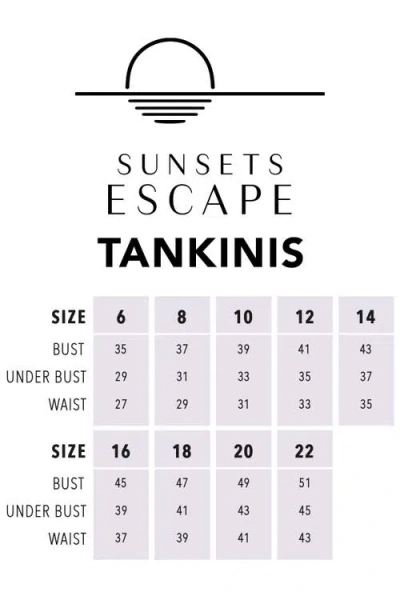 Sunsets Escape Molly Bandeau Tankini Swimsuit Top In Blue