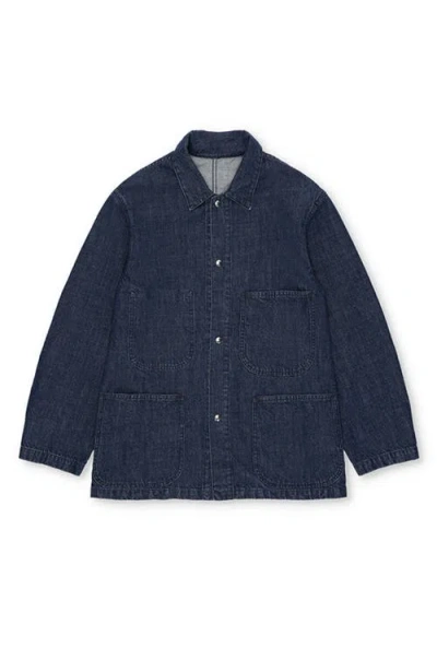 Fortela Blake Indigo Rinse Denim Jacket In Blue