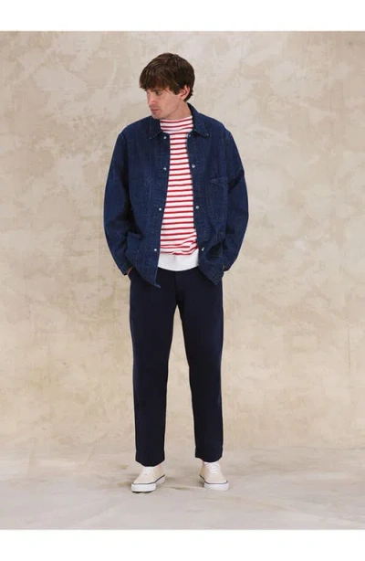 Fortela Blake Indigo Rinse Denim Jacket In Blue