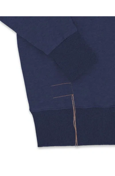 Fortela Vintagehood Fleece Jersey Hoodie In Blue