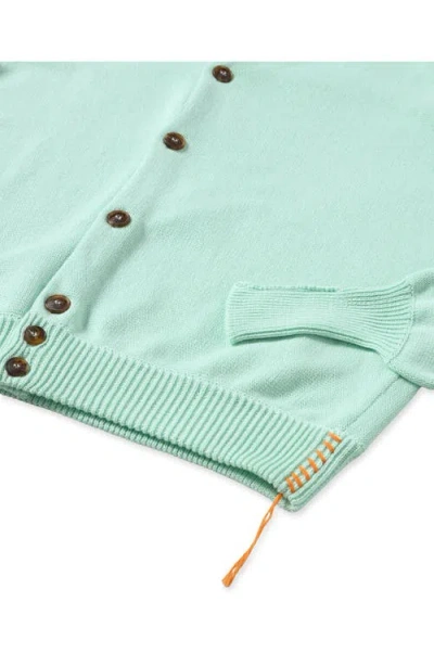 Fortela Oliver Cotton Knit Cardigan In Green