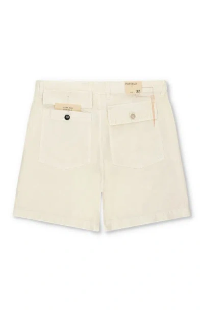 Fortela Rebelt Cotton Pocket Bermuda In White
