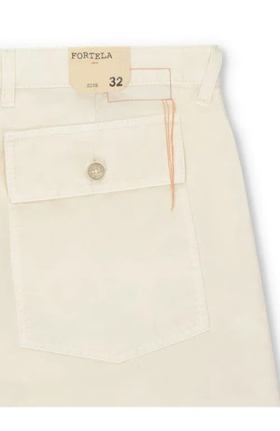 Fortela Rebelt Cotton Pocket Bermuda In White