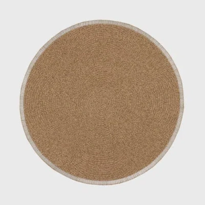 Joanna Buchanan Gold Hand Beaded Placemat In Brown