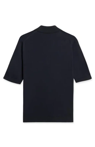 Fortela Isis Short Sleeve Knit Polo In Blue