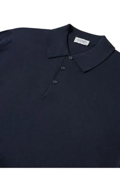 Fortela Isis Short Sleeve Knit Polo In Blue