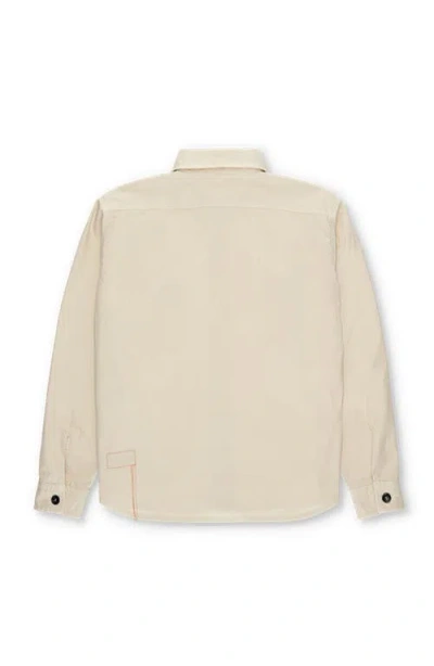 Fortela Kenny Twill Cotton Overshirt In Neutral