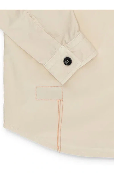Fortela Kenny Twill Cotton Overshirt In Neutral
