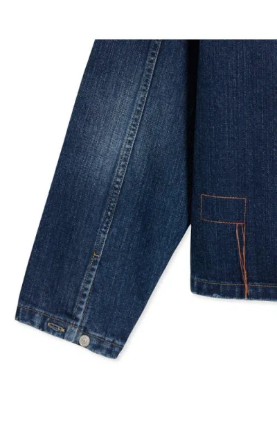 Fortela Fuego Stone Wash Denim Overshirt In Blue