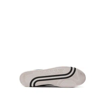 Bally Blue Leather Low Top Men's Sneakers In Black