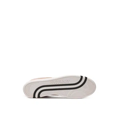 Bally Pink Leather Low Top Women's Sneakers In Gold