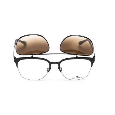 Belstaff Black Titanium Frames In Brown