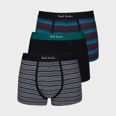Paul Smith Stripe Mixed Boxer Briefs Three Pack Multicolour In Multi