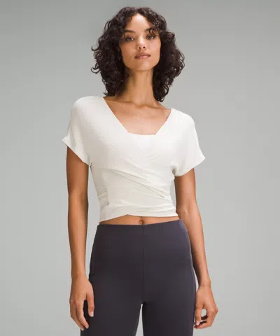 Lululemon Adjustable Ties Short-sleeve Shirt In White