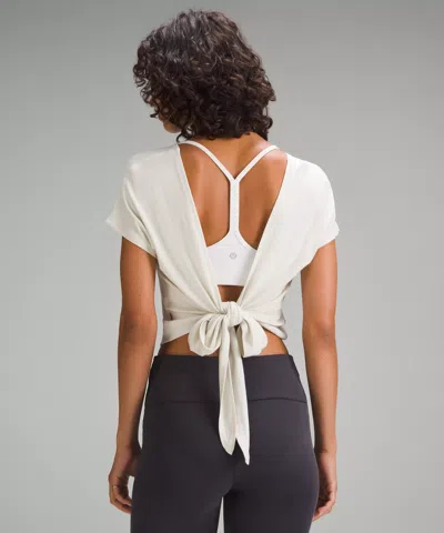 Lululemon Adjustable Ties Short-sleeve Shirt In White