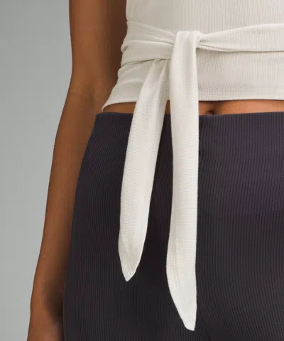 Lululemon Adjustable Ties Short-sleeve Shirt In White