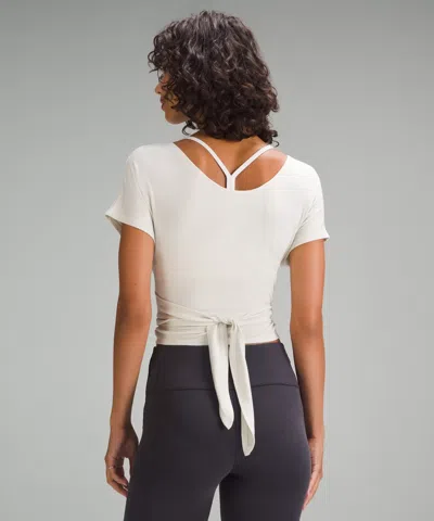 Lululemon Adjustable Ties Short-sleeve Shirt In White