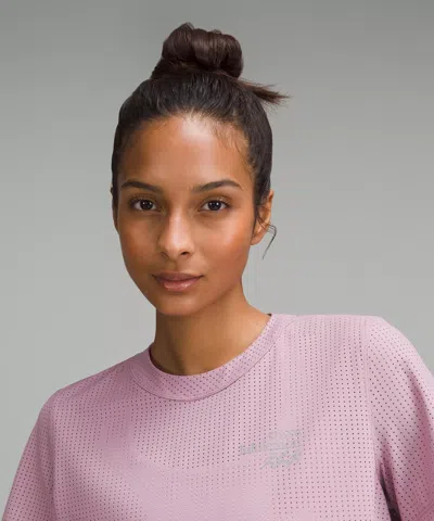 Lululemon Breathable Running Short-sleeve Shirt In Pink