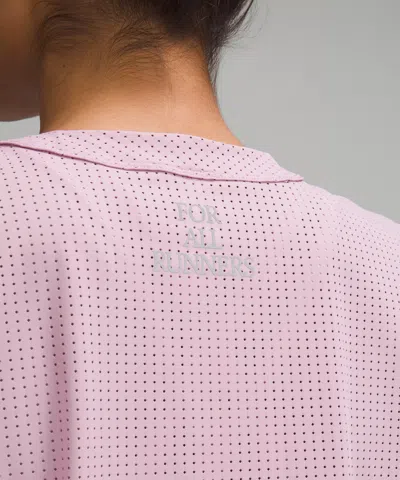 Lululemon Breathable Running Short-sleeve Shirt In Pink
