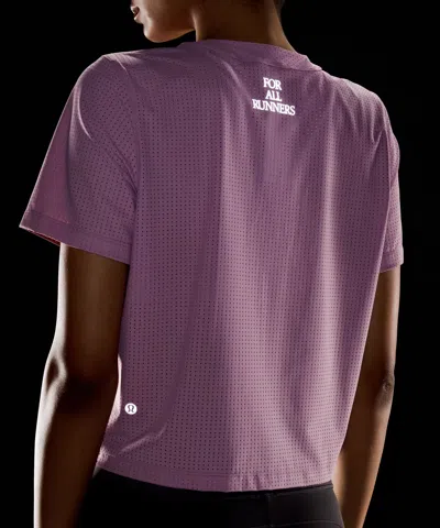 Lululemon Breathable Running Short-sleeve Shirt In Pink