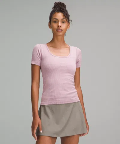 Lululemon Ebb To Street Short-sleeve Shirt In Pink