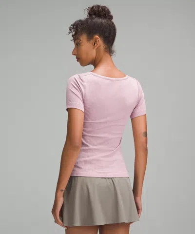 Lululemon Ebb To Street Short-sleeve Shirt In Pink