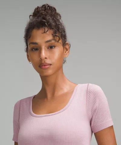 Lululemon Ebb To Street Short-sleeve Shirt In Pink