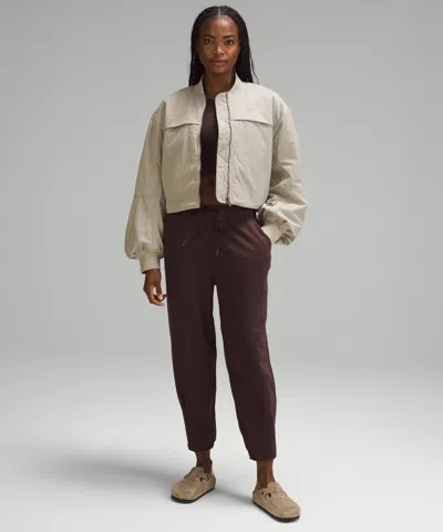 Lululemon Insulated Ruched Bomber Jacket In Neutral