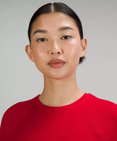 Lululemon It's Rulu Ribbed Long-sleeve Shirt In Red