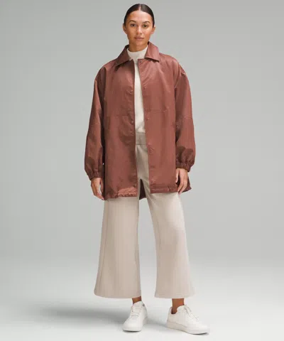 Lululemon Lightweight Oversized Coaches Jacket In Brown