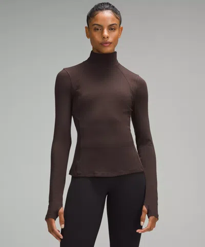 Lululemon Long-sleeve Turtleneck Base Layer In Gray