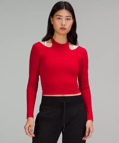Lululemon Lunar New Year Halter Neck Long Sleeve Shirt In Red