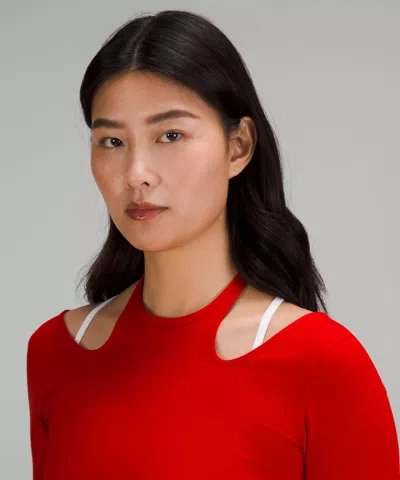 Lululemon Lunar New Year Halter Neck Long Sleeve Shirt In Red