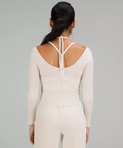 Lululemon Lunar New Year Halter Neck Long Sleeve Shirt In White