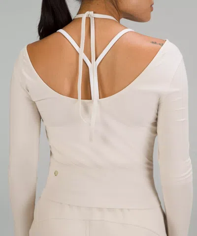 Lululemon Lunar New Year Halter Neck Long Sleeve Shirt In White