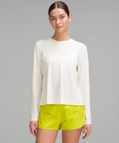 Lululemon Mesh Panelled Running Long-sleeve Shirt In White