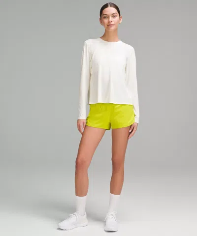 Lululemon Mesh Panelled Running Long-sleeve Shirt In White